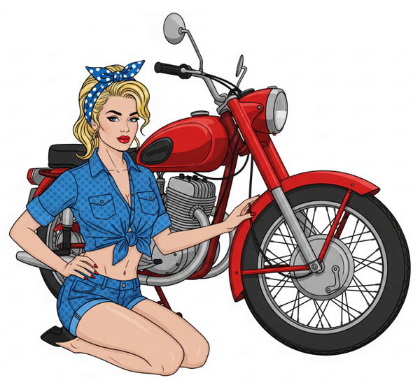 Betty a motorka