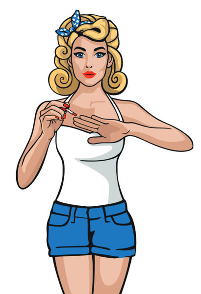 Oprava laku pomocí retušovací tužky.