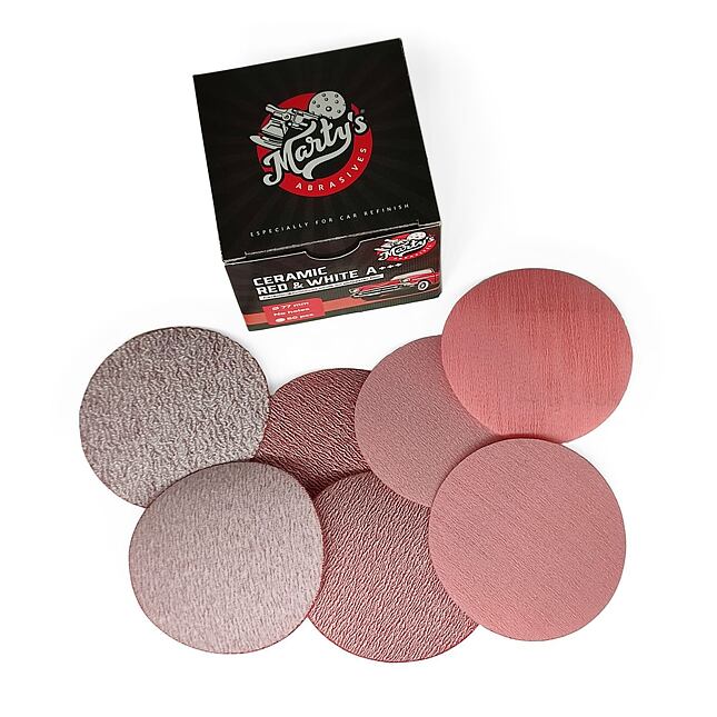 Marty's Ceramic Red&White P240 - 75mm