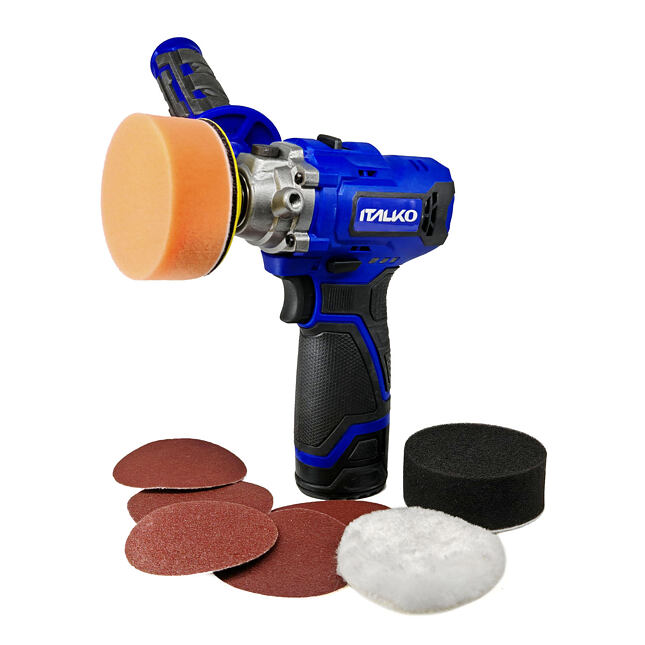 Italko Akumulátorová rotační leštička 75mm s příslušenstvím