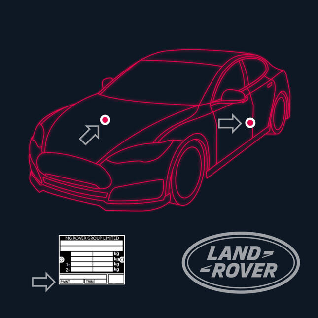 Autolak do pistole Land Rover 1ES British Racing Green #5