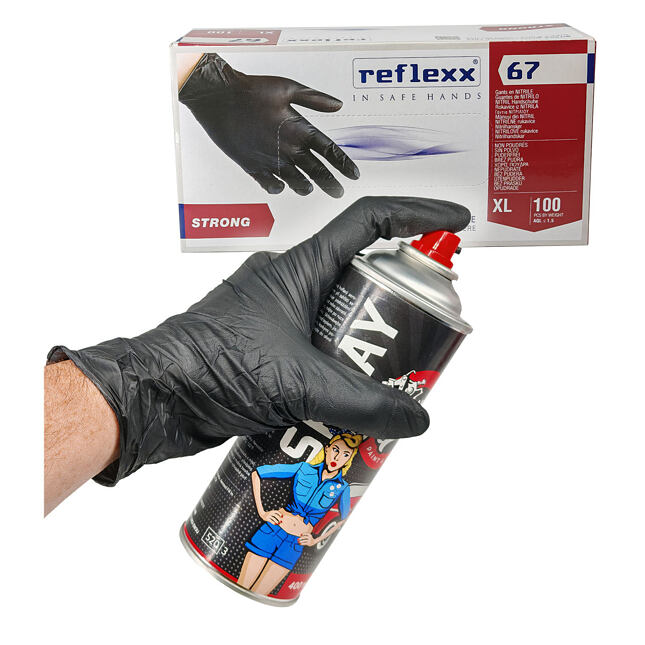 Reflexx 67 - Odolné nitrilové rukavice - velikost XL - 100ks