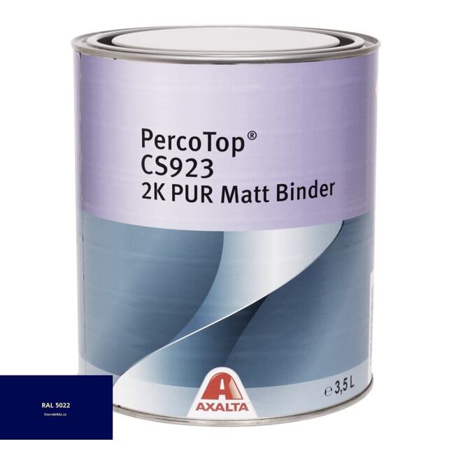 Matná polyuretanová 2K barva Axalta PercoTop MATT RAL 5022