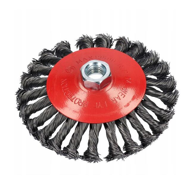 Rotační drátěný kroucený kartáč na odstranění rzi - 125 mm, M14