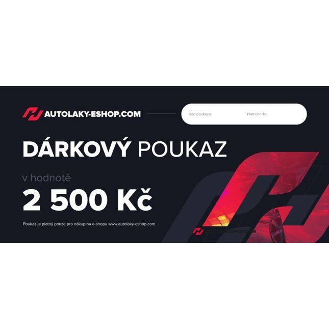 Dárkový poukaz 2500 Kč